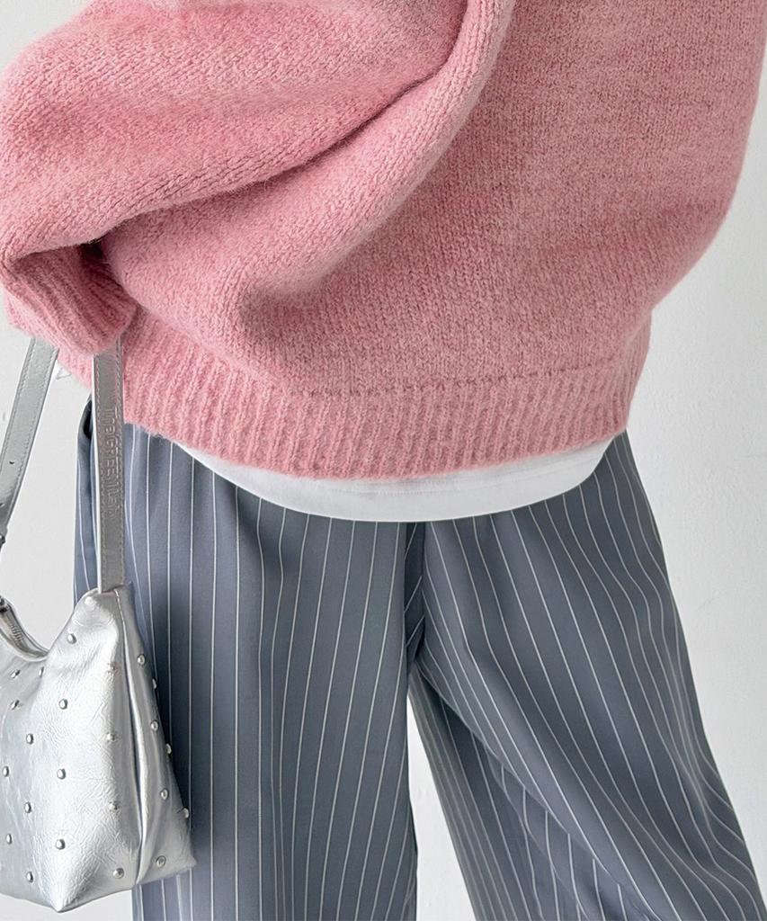 THE GREEN LAB Double Waist Stripe Slacks [Gray]