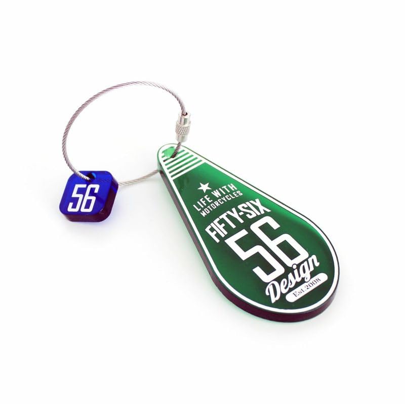 56design Teardrop Key Chain Key Ring Accessory Key Case Key Strap Drive Driver Motorcycle Touring Moped Driving, candy green