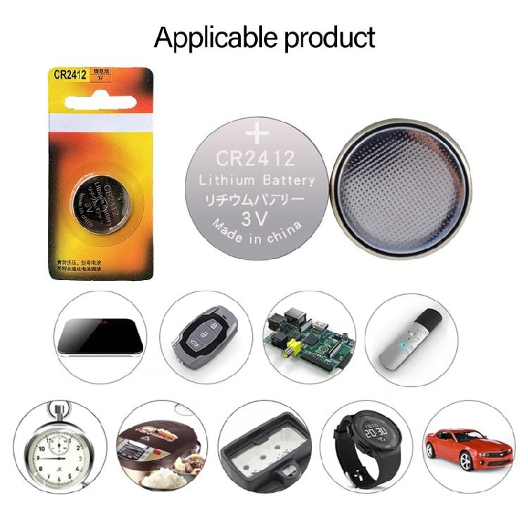 High Energy 3V CR2412 Lithium Batteries Button Cell Battery Ensures Long Shelf Life And Consistent Performances