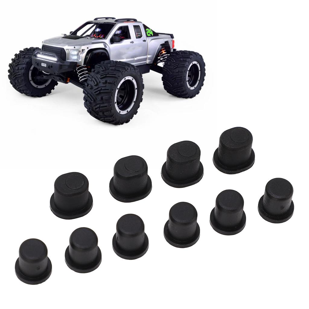 10PCS RC Bushing Adjuster Plastic Black Wear Resistant Lightweight RC Bush Adjuster for ZD Racing 1/7 MX 07