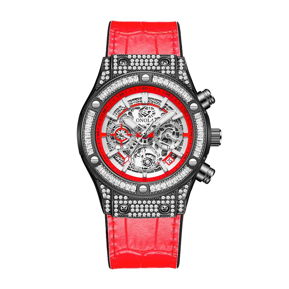 Montre multifonctionnelle étanche pour homme, bracelet en silicone, montre de sport à quartz pour homme