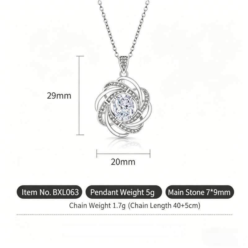 925 Sterling Silver Fashion Light Luxury Ice Flower Cut Zircon Cosmic Star Necklace Birthday Party Anniversary Gift