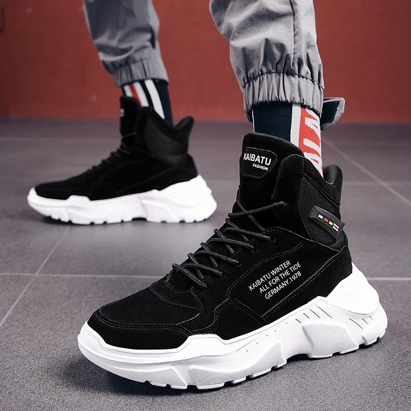 

25 new autumn and winter high-top men s shoes, platform boots men s empty No. 1 shoes men s sports shoes casual shoes 44