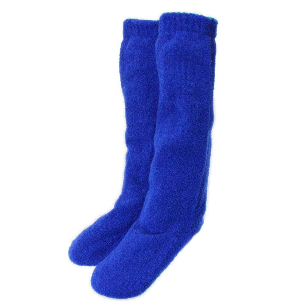 Loose Long by Made in Japan with a brushed fleece approximately SocksDEPO "Fluffy Round-Toe Socks, Fit, Single, Type" Tebukuro-ya. lining, blue,