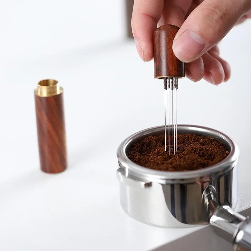 Stainless Steel Coffee Powder Tamper Espresso Stirrer Distributor Leveler Cafe Stirring Barista Accessories