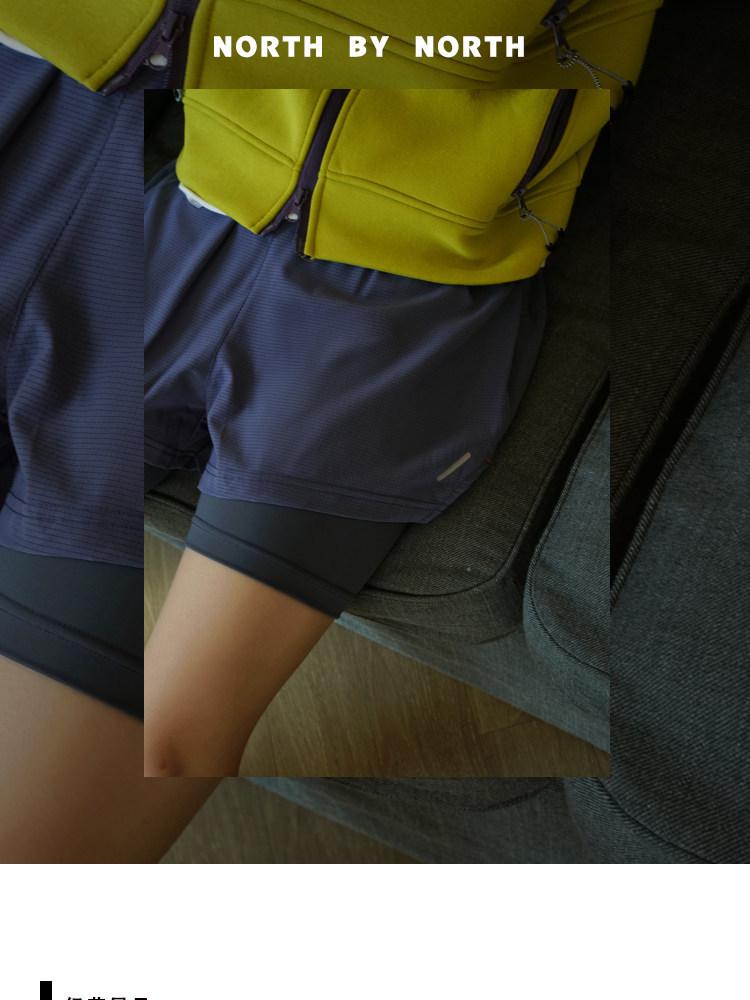 Quick-Dry Breathable Anti-Exposure Elastic Waist Loose Running Shorts, Plus Size Double-Layer Fitness Shorts