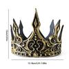 Medieval Vintage King Crowns With Crescents Designs Cosplay Accessory Headwear Crownpiece For Men and Kids School Event
