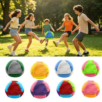 8 Panel Footbag Sack, Soft Hacky Foot Bags for Kids Adults, Juggling Dirt Bag for Outdoor Kick Game, Colorful Sand Filled Hacky Balls