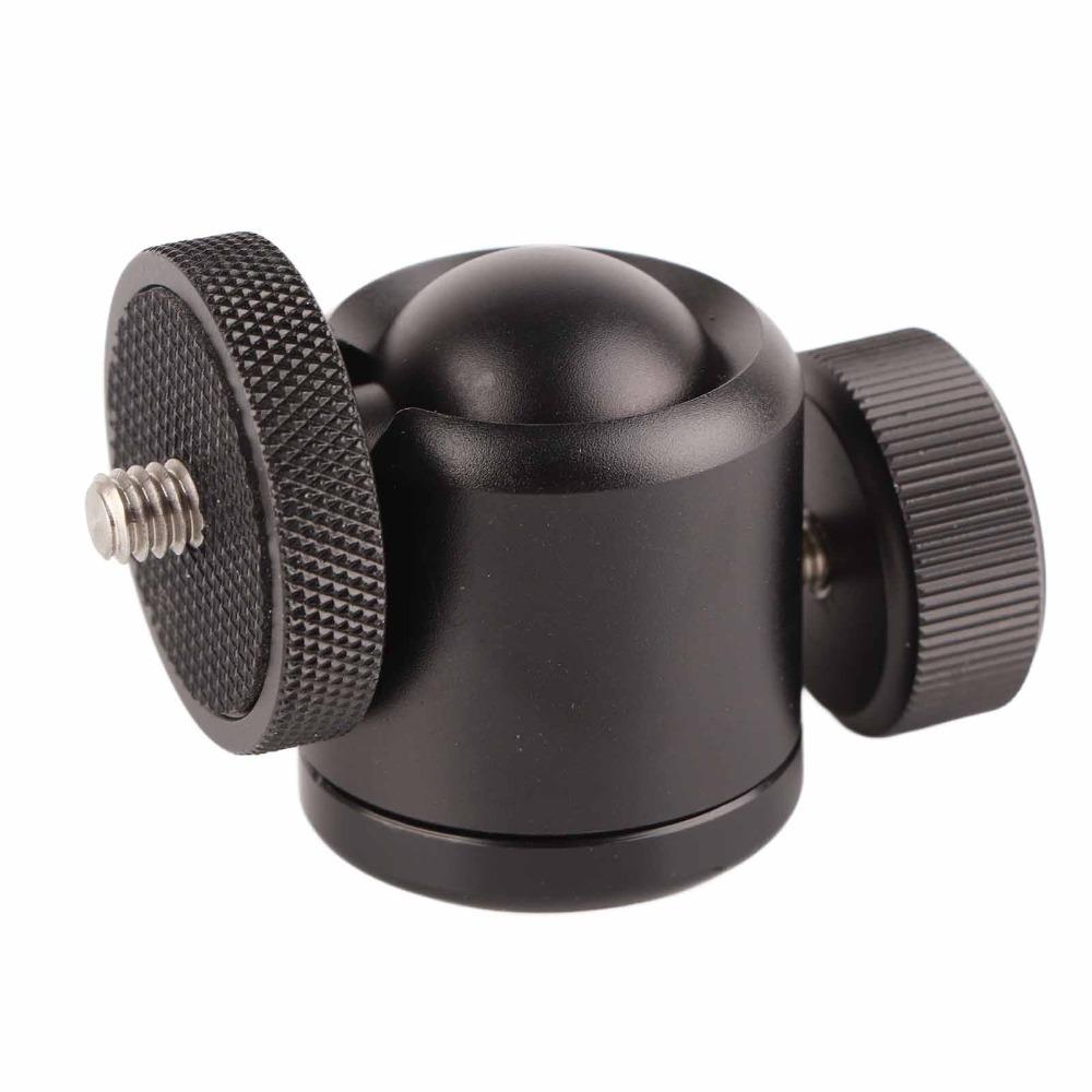 1/4 Inch Hot Shoe Ball Head Mount 360 Degree Rotating Panoramic Tripod Mount  for Camcorders