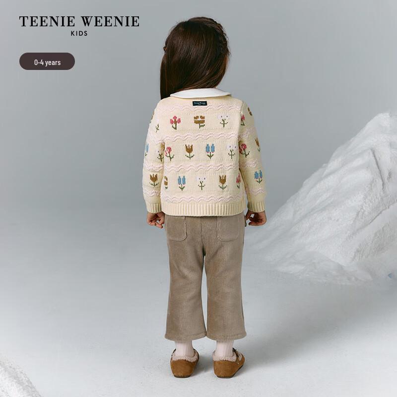 Teenie Weenie Kids Baby Girl Jacquard Knit Cardigan
