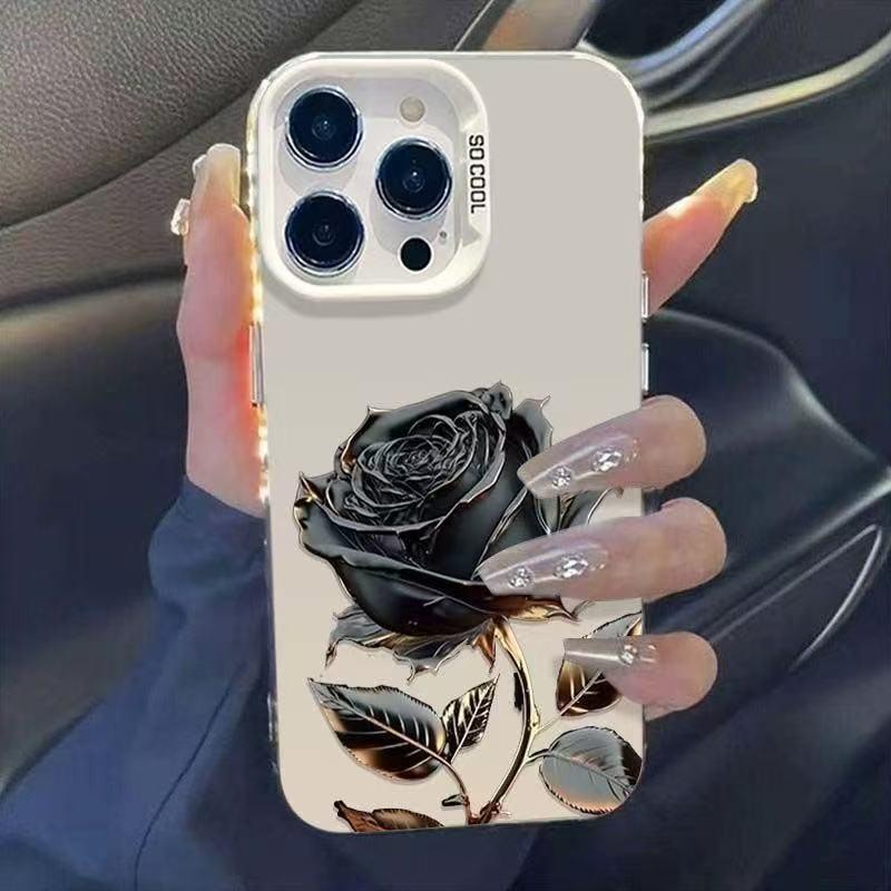 Černé Zlaté Růžové Pouzdro na iPhone pro modely 17, 16 Pro Max, 15 Pro/14/13/12