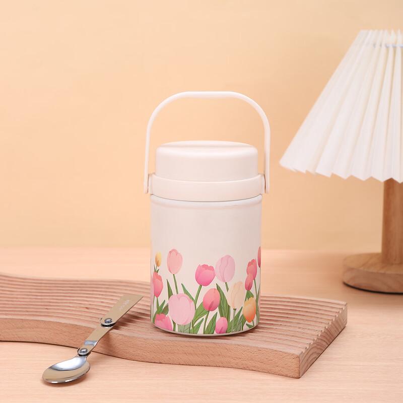 

Портативный пищевой контейнер Shangqi из нержавеющей стали со складной ложкой