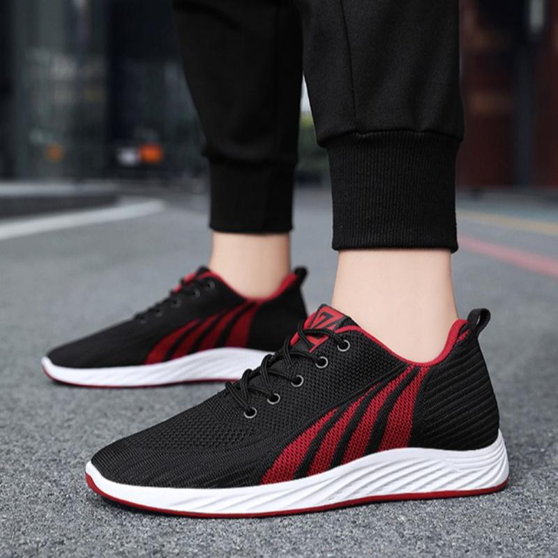Shoes for Men Summer Men Flying Woven Breathable Running Sneakers Outdoor Non Slip Comfortable Man Casual Sports Shoes Masculino