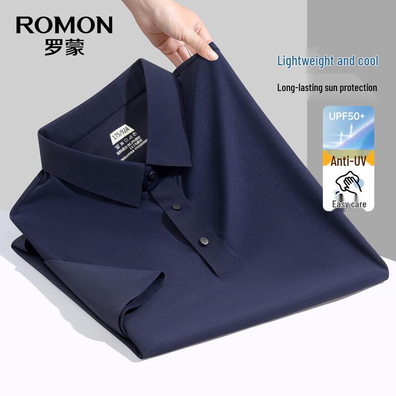 

ROMON Men s Cooling UPF50+ Anti-bacterial Wrinkle-Free Polo Shirt 195