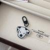 Hand-Painted Puppy Emoji Keychain: Cute Acrylic Bag Charm for Couples or Besties
