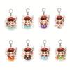 Anime Acrylic Keychain Genshin Impact Project Traveler Lumine Aether Amber Kaeya Jean Pendant Cosplay Accessories Gift For Fans
