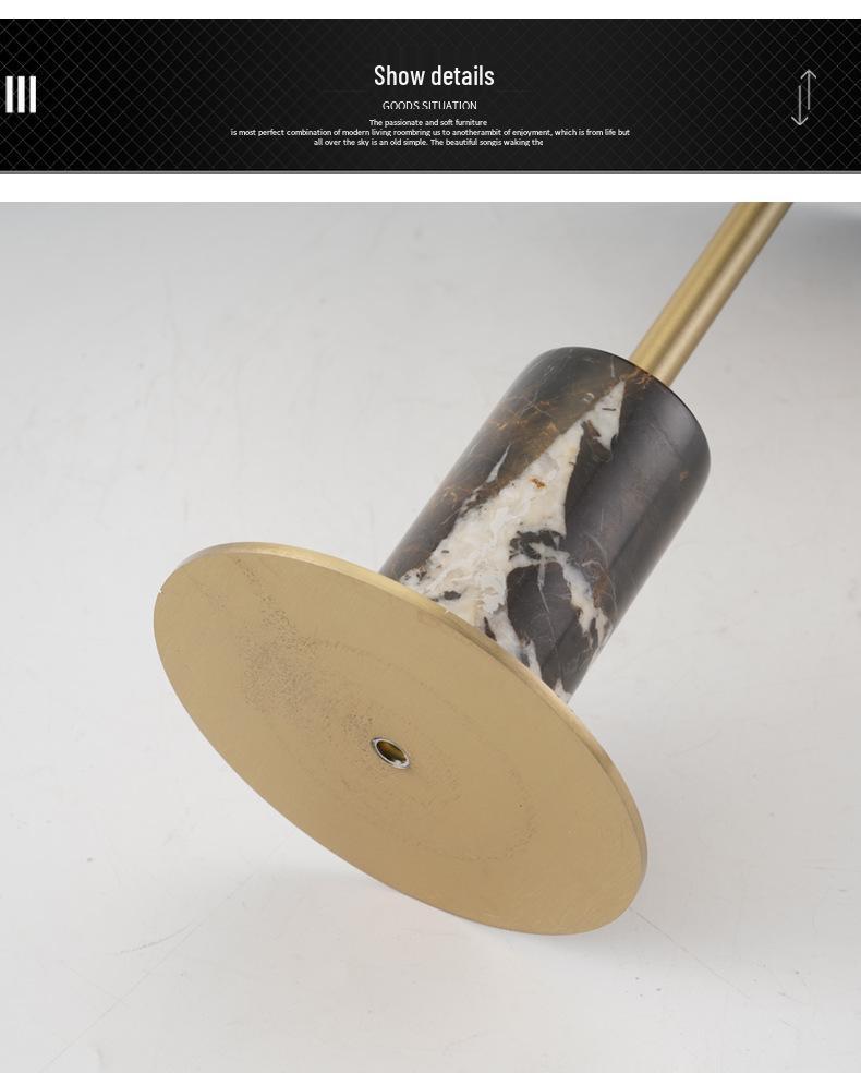 LED Touch-Control Wrought Iron Marble Night Light for Bedroom, Study, Hotel, Cafe, or Bar