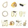 Hip Hop Costume Kit 80s 90s Cosplay Outfit Jewelry Cool Rapper Accessories Gifts