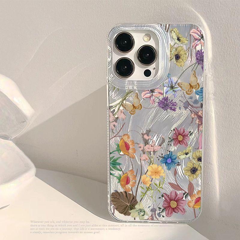 

Phone Case For iPhone 16 15 Pro Max 16E 14 13 12 11 XS XR Colorful Varieties Flowers Case For iPhone 7 8 Plus SE2 Phone Cover For iPhone 16Pro Max