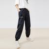 Anta Solid Color Woven Loose Sports Pants Women Bottoms Black 962238503-1