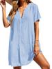 European and American Women's Clothing Independent Station Summer Casual V-neck Shirt Dress Beach Skirt