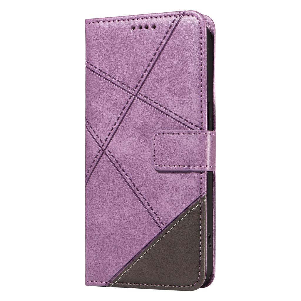For Xiaomi 15 Pro Case Leather Geometric Line Wallet Phone Cover with Wrist Strap