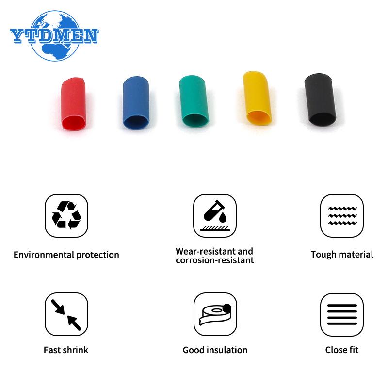500PCS Heat Shrink Wrapping Insulation Thermoresistant Tube Kit 2:1 Electrical Connector Wire Cable Heat Shrink Tube Waterproof