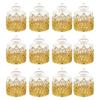 12pcs Elegant Candy Storage Box with Lid Decorative Candy Jar Decorative Sugar Holder Practical Wedding Party Supplies