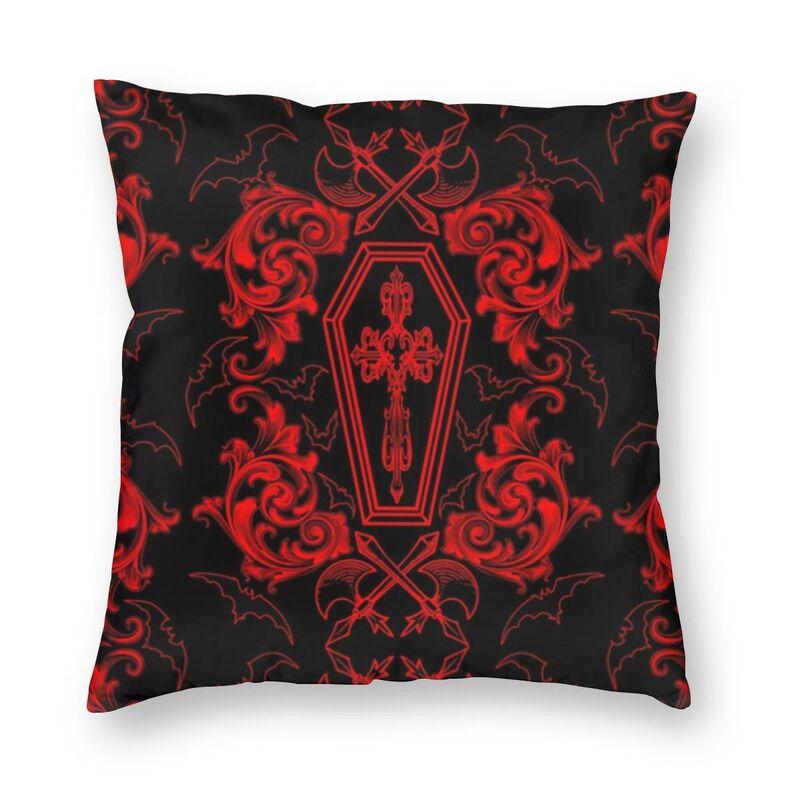 Lu Xika Chen Unisex Gothic Vampire Cushion Cover 45X45cm Halloween Haunted Mansion Soft Luxury Pillows Home Decoration