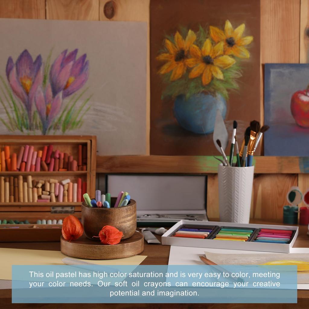 PATIKIL Purple Oil Pastels, 24 Pieces Soft Oil Crayons for Art Painting, Drawing, Blending, Doodles, Art Supplies for Beginner Artists