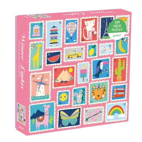 500Pcs/Set Christmas Jigsaw Puzzle Four Seasons Cityscape Animal Puzzle Challenge Game Educational Puzzle Toy Holiday Party Family Activity Decoration