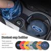 2pcs Suede Car Coaster Water Cup Drink Holder Mat Anti-Slip Pad For Mk2 Mk3 Ranger Mondeo Mk4 S-MAX Kuga Mustang Fusion