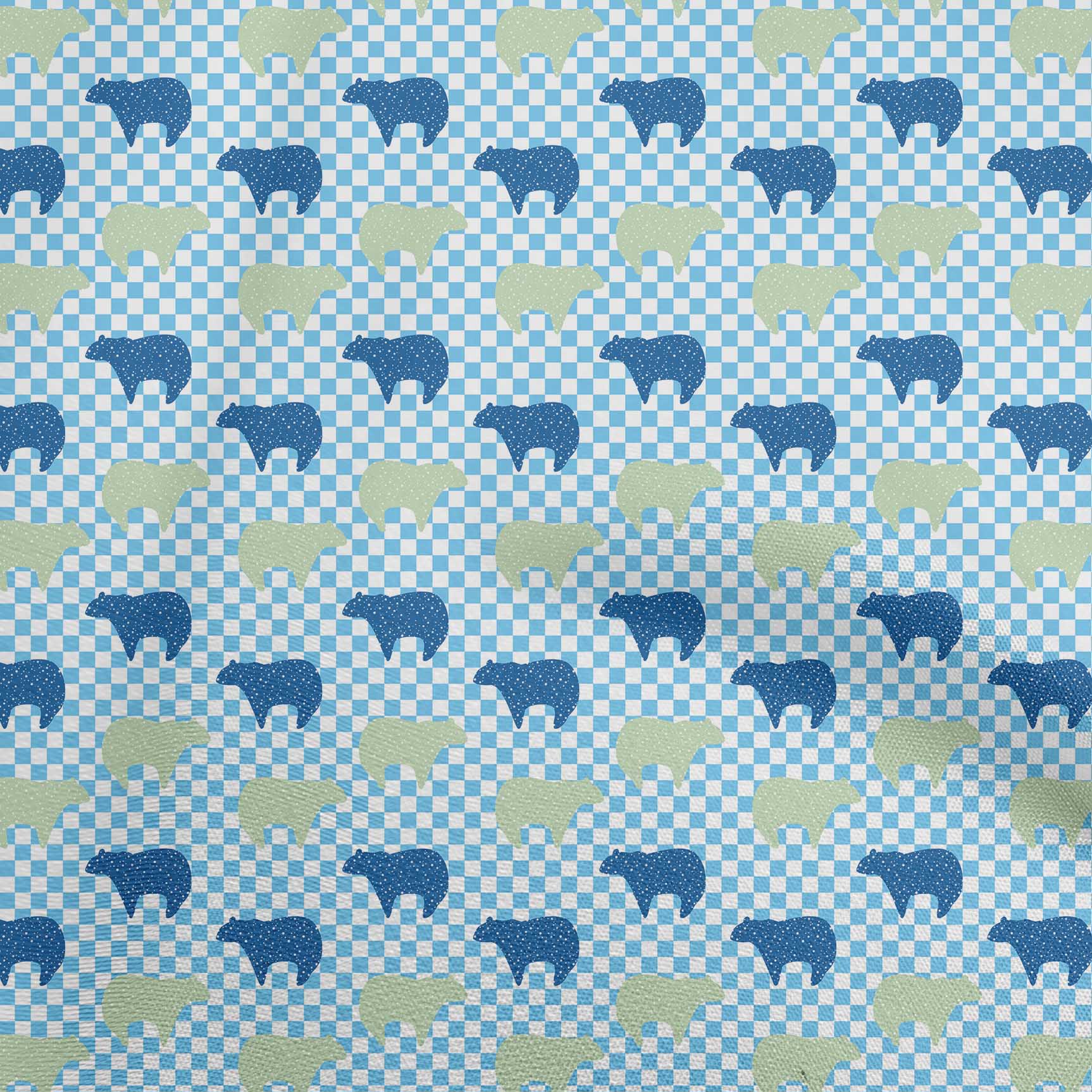 

OneOone Cotton Flex Blue Fabric Bear with Docklands Dress Material Тканина з принтом Тканина у дворі 40 дюймів 42 Inch Wide - Viscose Chiffon лайм-зеленого кольору