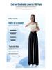Ice Silk Cotton Linen High-Waisted Wide-Leg Pants for Women – Summer 2026 Drapey, Straight-Leg Casual Suit Style