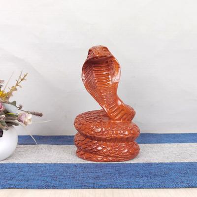 Dřevěná figurka hada Vintage maskot čínského zvěrokruhu Model hada Hodně štěstí Mini socha zvířete Socha Feng Shui Dekorace na plochu Ornament