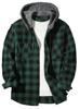 New Fleece Plaid Hooded Shirt Jacket with Double Pockets - European & American Sizes Available for Men