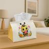 1pc Adorable Artistic Tissue Holder - Bee Animal Floral Design, Sturdy Fabric Decorative Organizer for Kitchen, Living Room, Bedroom, Vehicle - Versat