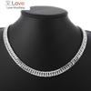 Pure 925 Silver Necklaces For Men 10mm Chain Necklace Collier 20inch Choker Fashion Male Jewelry Accessories Gifts Bijoux