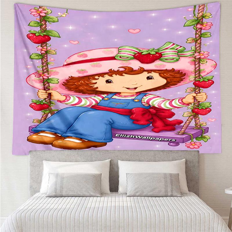 Straw-berry Quick-Dry Tapestry Hanging for Bedroom,Livingroom, Playroom,Decor Art Room Wall Tapestry Holiday and Birthday Gifts