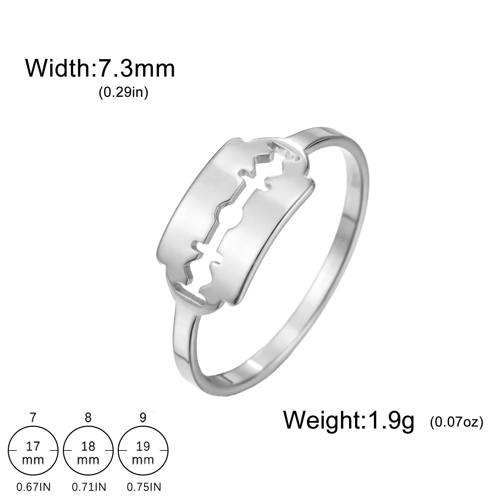 

Teamer Hollow Blade Ring For Women Men Stainless Steel Gold Color Widelife Ring Fashion Street Delicate Party Jewelry Wholesale 7