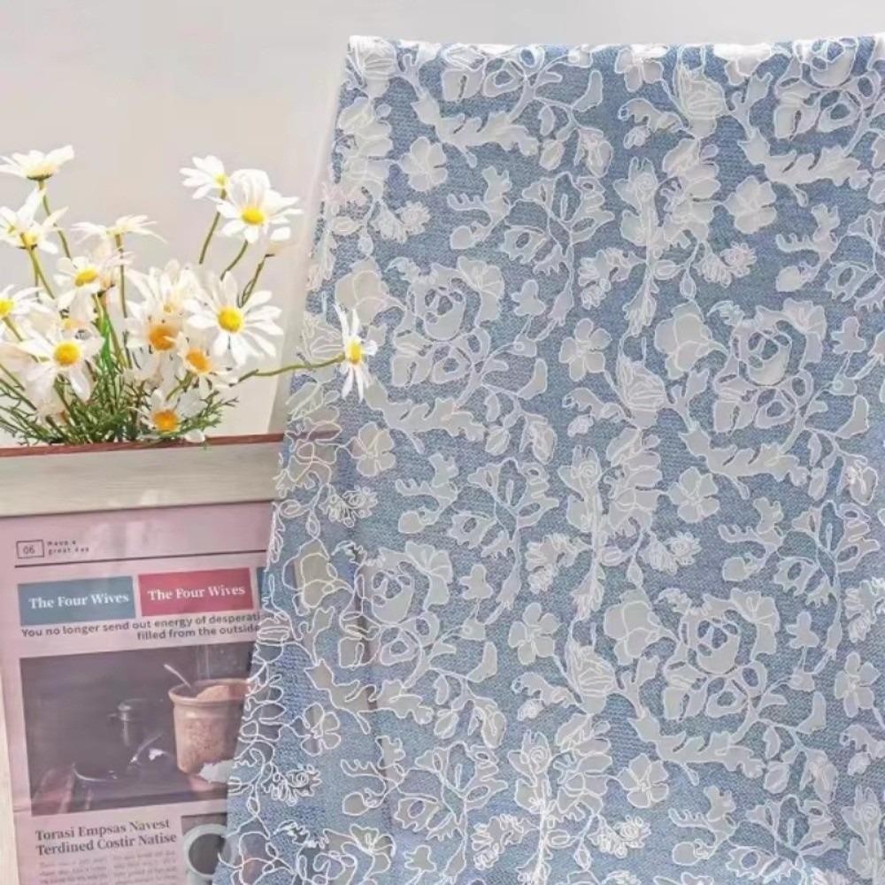 Hollow Mesh Lace Fabric Embroidery Womens Clothing Material For Kids Dress Blouse