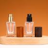 30ml Transparent Square Glass Perfume Bottle with Rounded Corners and Fine Mist Spray