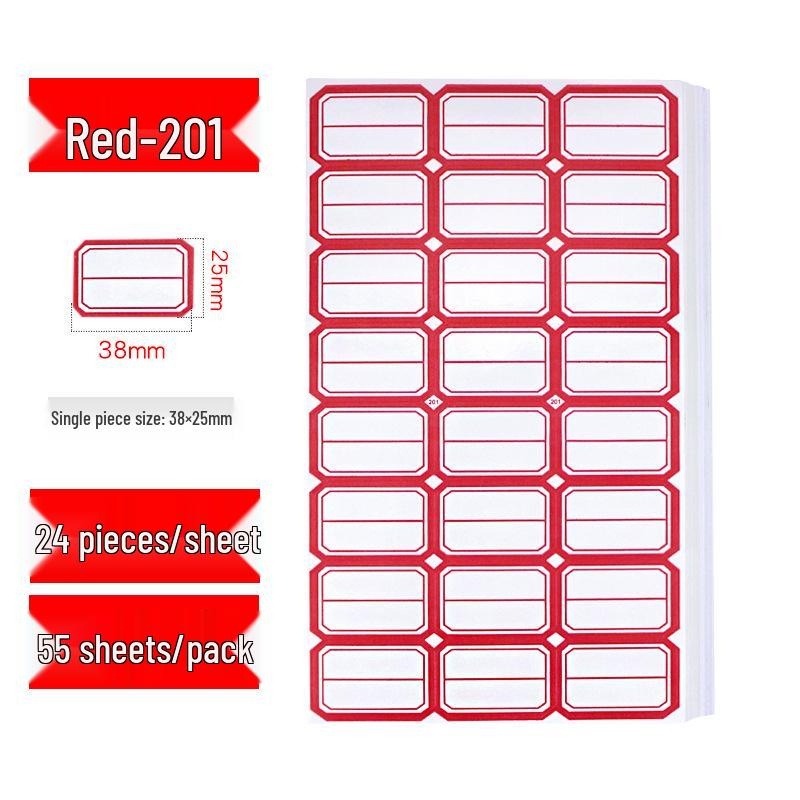 Ręcznie pisane naklejki samoprzylepne: Puste identyfikatory, klasyfikacja książek i naklejki z cenami