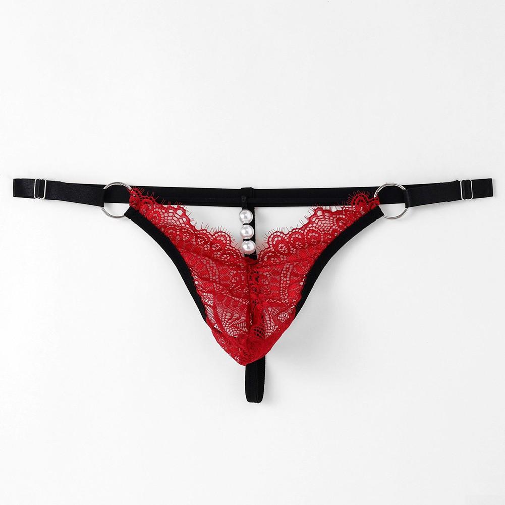 Solid Underwear T-Back Thongs Underpants 1pc Briefs