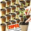 5-20 Pcs 6cm Garden Round Peat Pots Plant Seedling Starters Cups Nursery Herb Seed Tray Planting Tools Eco-friendly Biodegradable