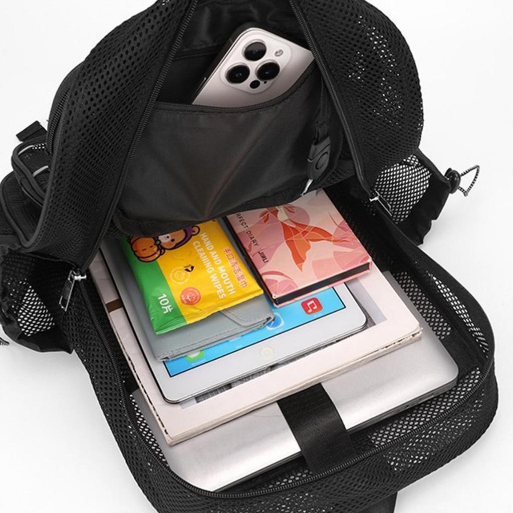 Schoolbag Japanese Niche Transparent Backpack Personalized Schoolbag Mesh Backpack Solid Color Trendy Bag High-end Atmosphere 1011 New