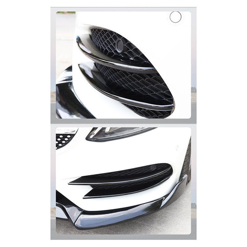 Front Lip Spoiler Grille Air Vent Cover For Mercedes Benz W205 C180 C200L 2015-2018 Car Splitters
