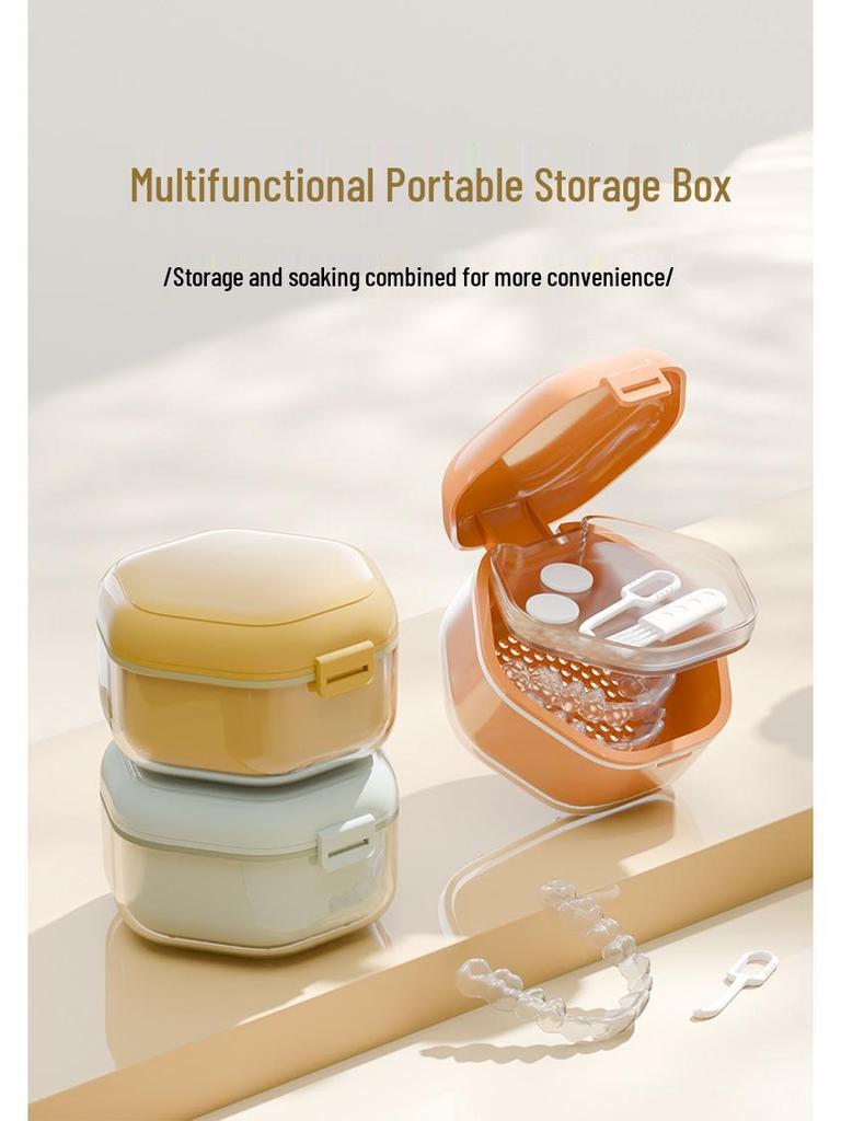 Portable Orthodontic Retainer & Denture Storage Box for All Ages