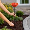 2Pcs Flower Stake Bird Garden Stake Outdoor Bath Metal Flower Bird Bath Pollinator