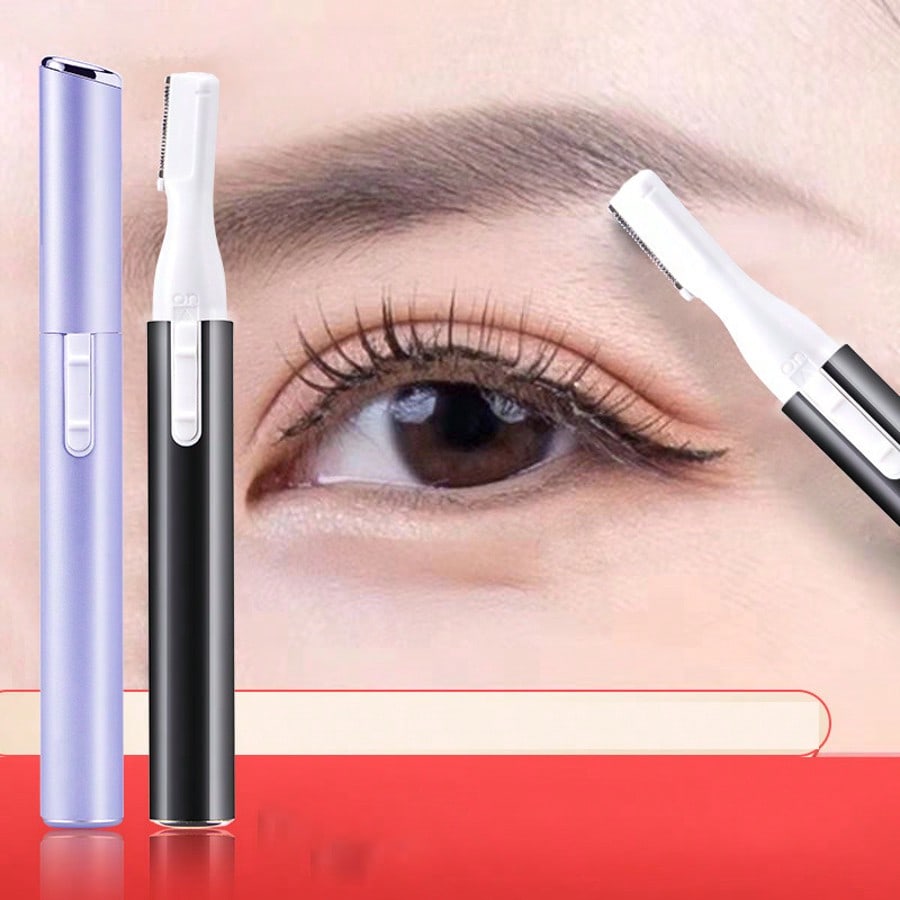 

Электрическая бритва для бровей, шейпер в виде губной помады, женский триммер для волос, безопасный портативный эпилятор для лица, инструмент для ухода за бровями фиолетовый